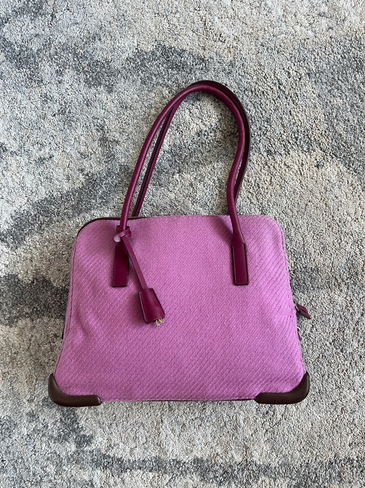 Prada FW1999 wool pink handbag