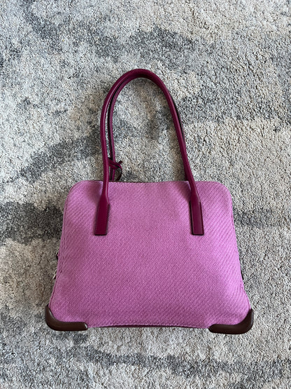 Prada FW1999 wool pink handbag