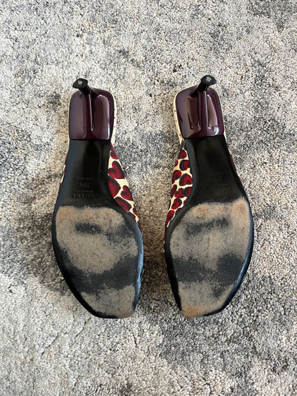 Prada SS2000 silk & leather mules