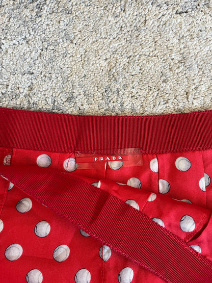 Prada 2000's silk pleated skirt