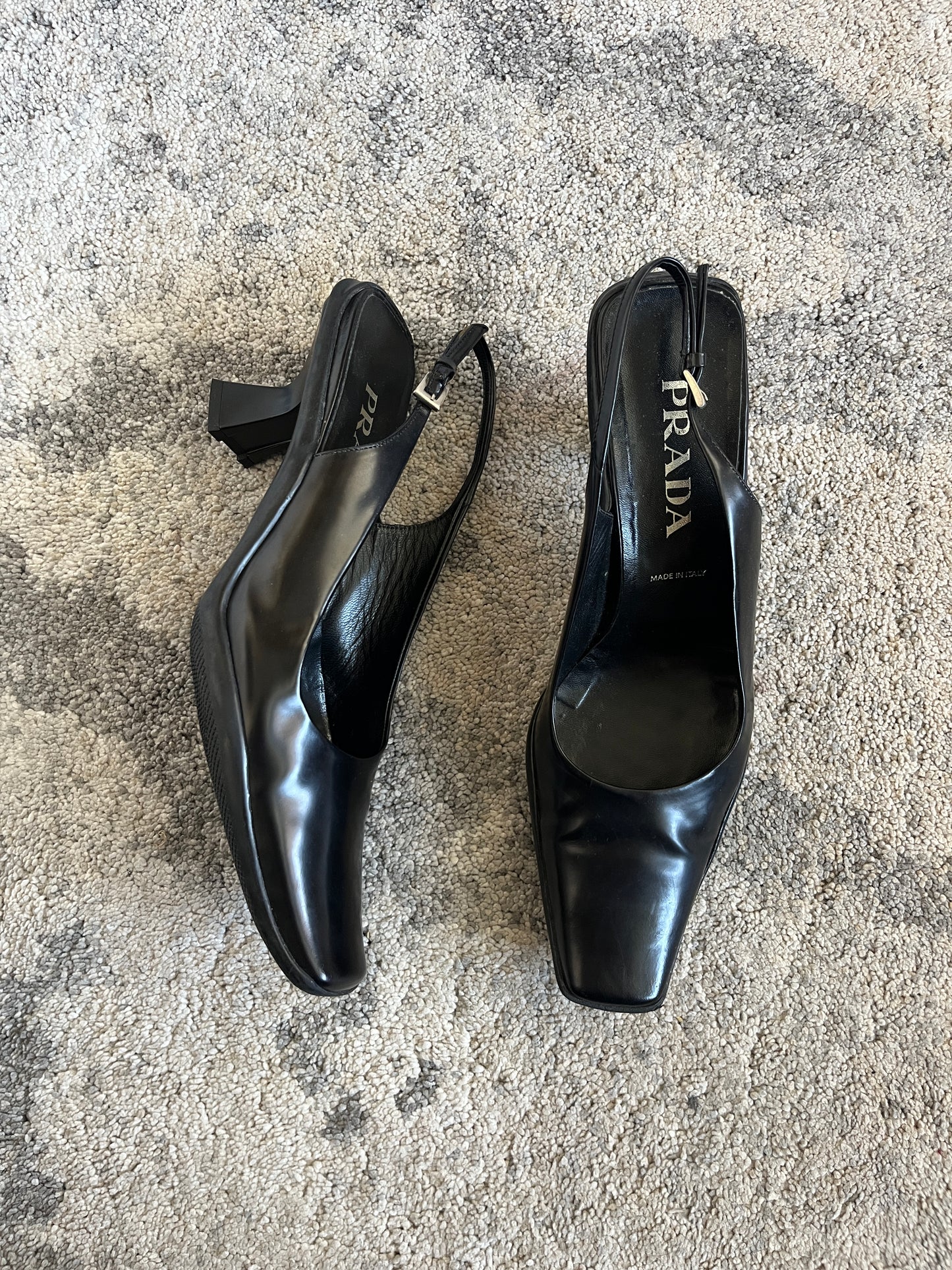 Prada FW1999 leather slingbacks heels