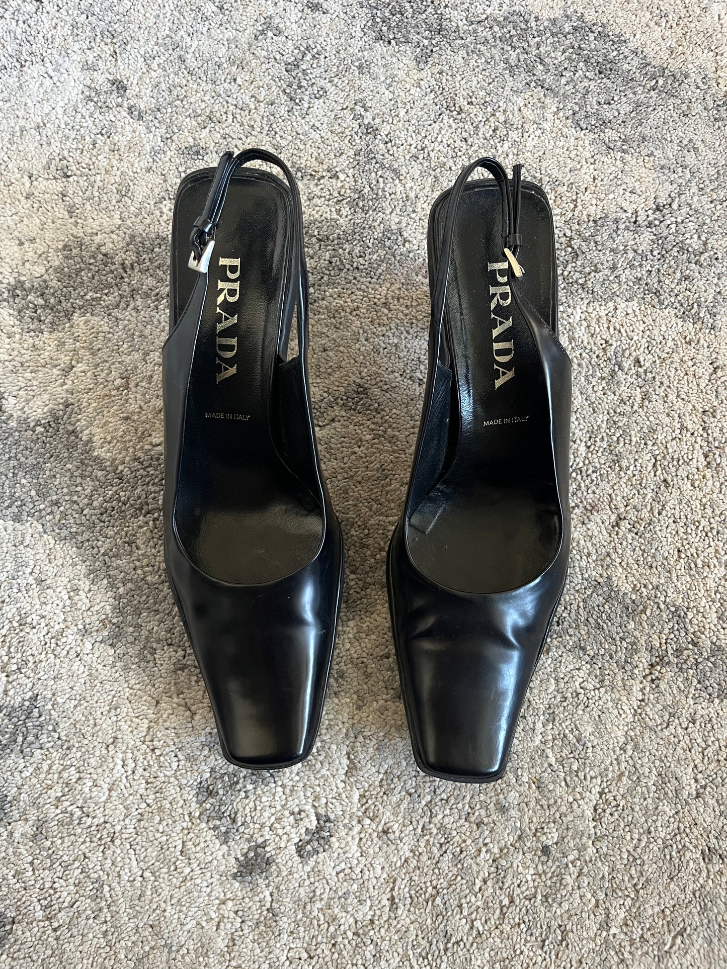 Prada FW1999 leather slingbacks heels