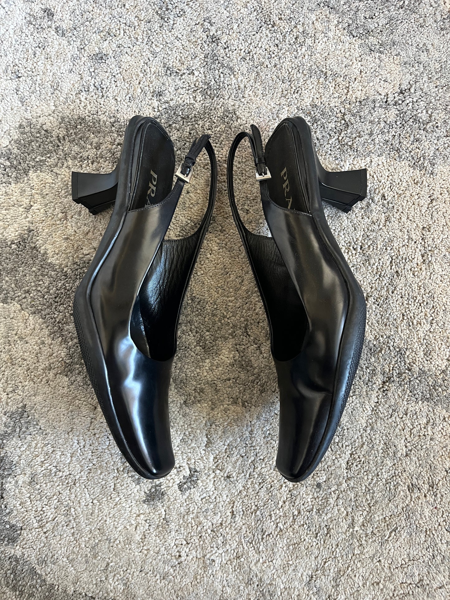 Prada FW1999 leather slingbacks heels