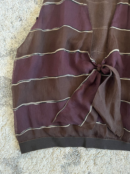 Prada FW2000 stripe silk top
