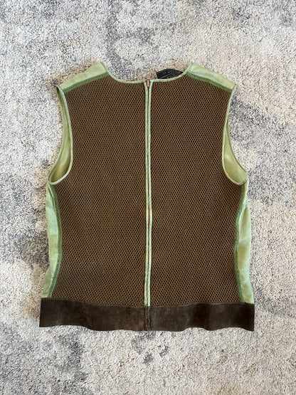 Prada FW1999 silk& mesh top