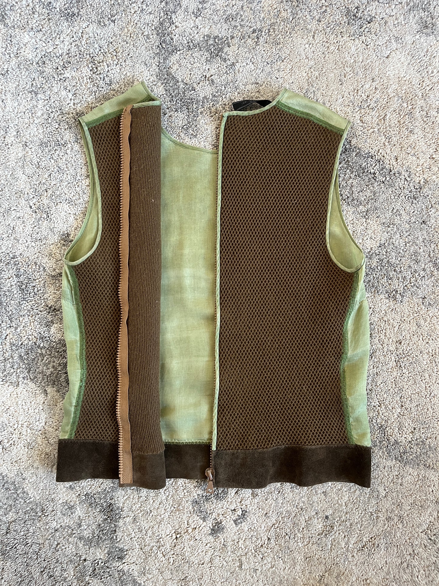 Prada FW1999 silk& mesh top