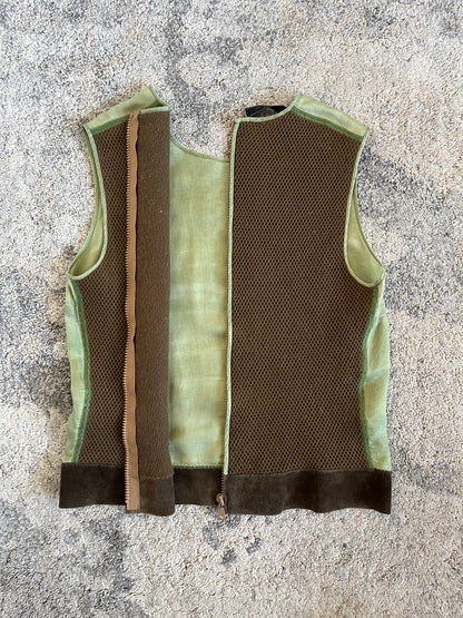 Prada FW1999 silk& mesh top