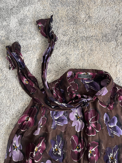 Prada FW2000 silk flowers shirt