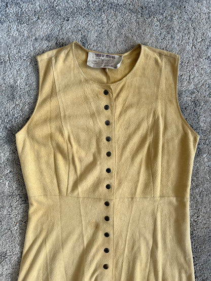 Miu Miu SS1993 suede dress
