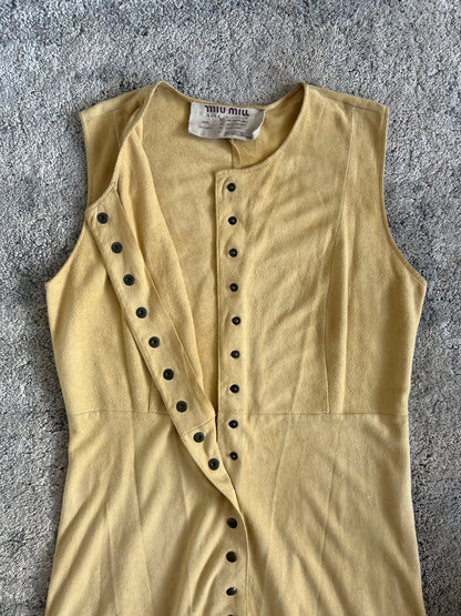 Miu Miu SS1993 suede dress