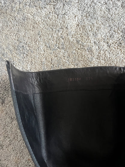 Prada FW2004 leather combats boots