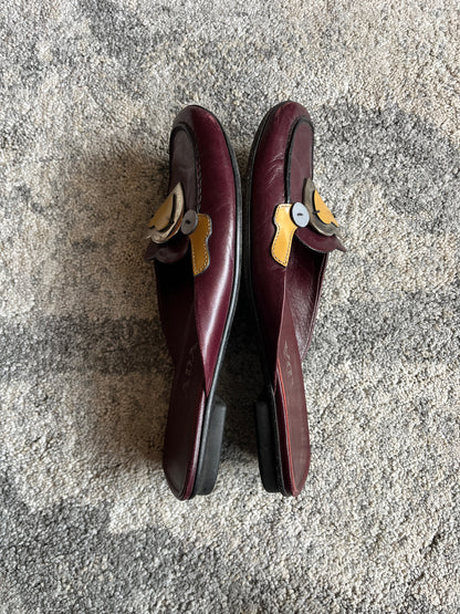 Prada 1999 leather flat mules