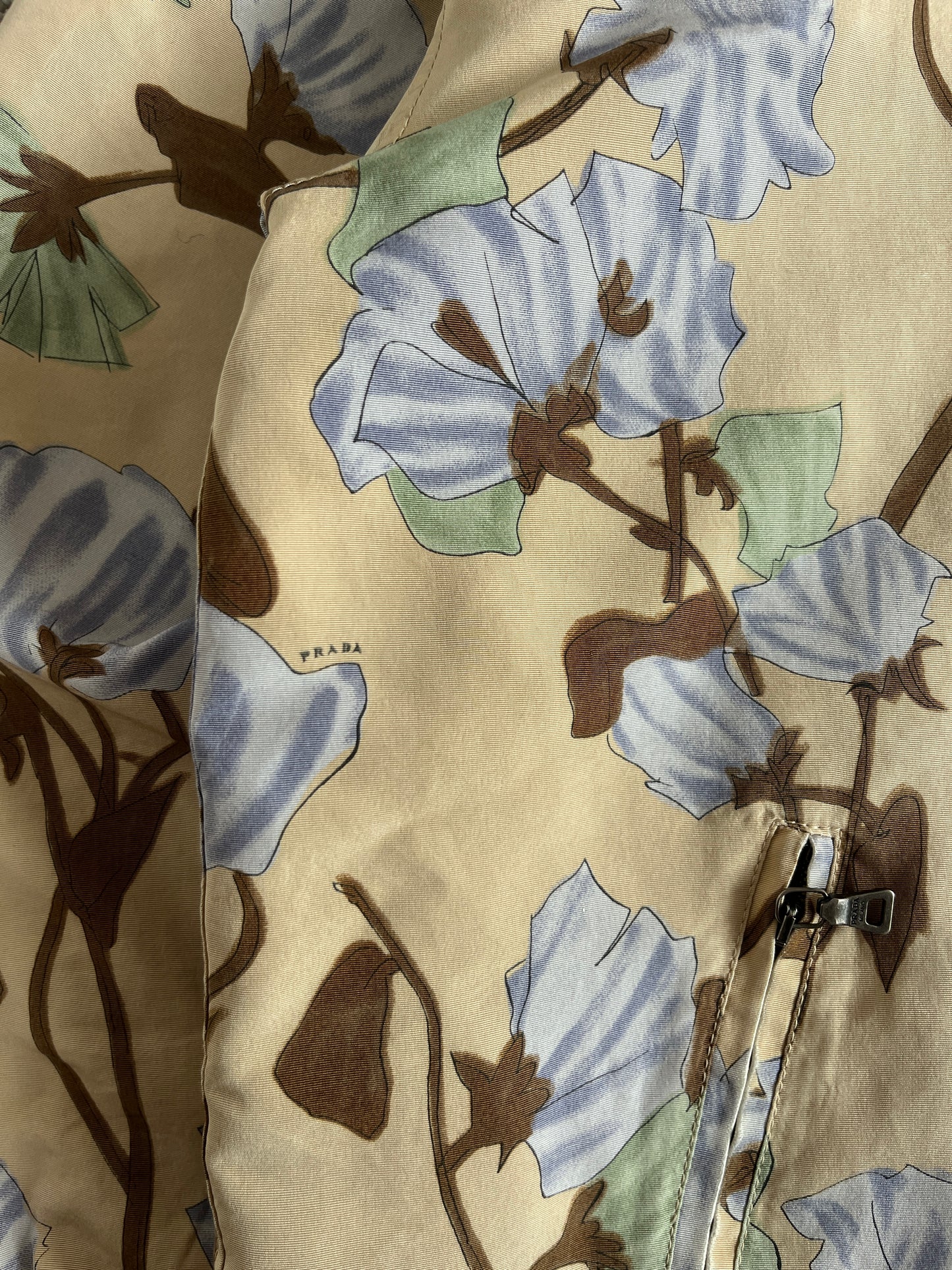Prada 2008 resort silk flowers jacket