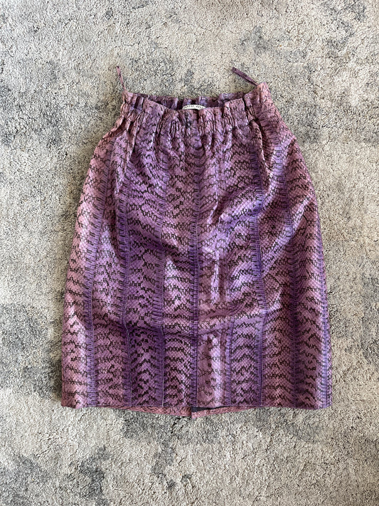 Miu Miu FW2000 python leather skirt