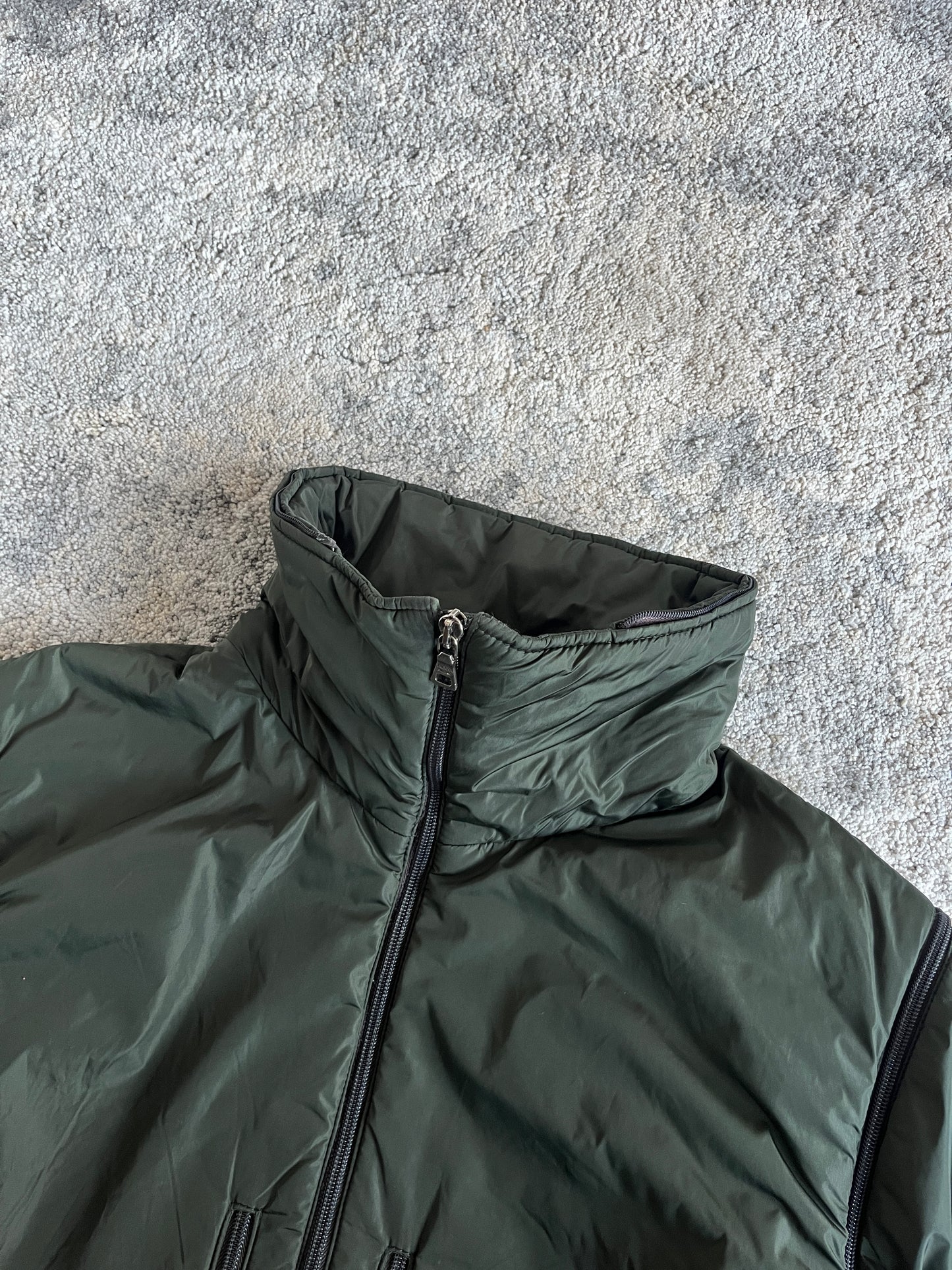 Prada FW2000 nylon padded convertible jacket