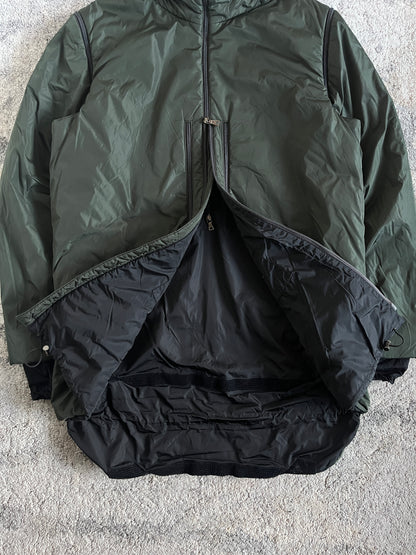 Prada FW2000 nylon padded convertible jacket