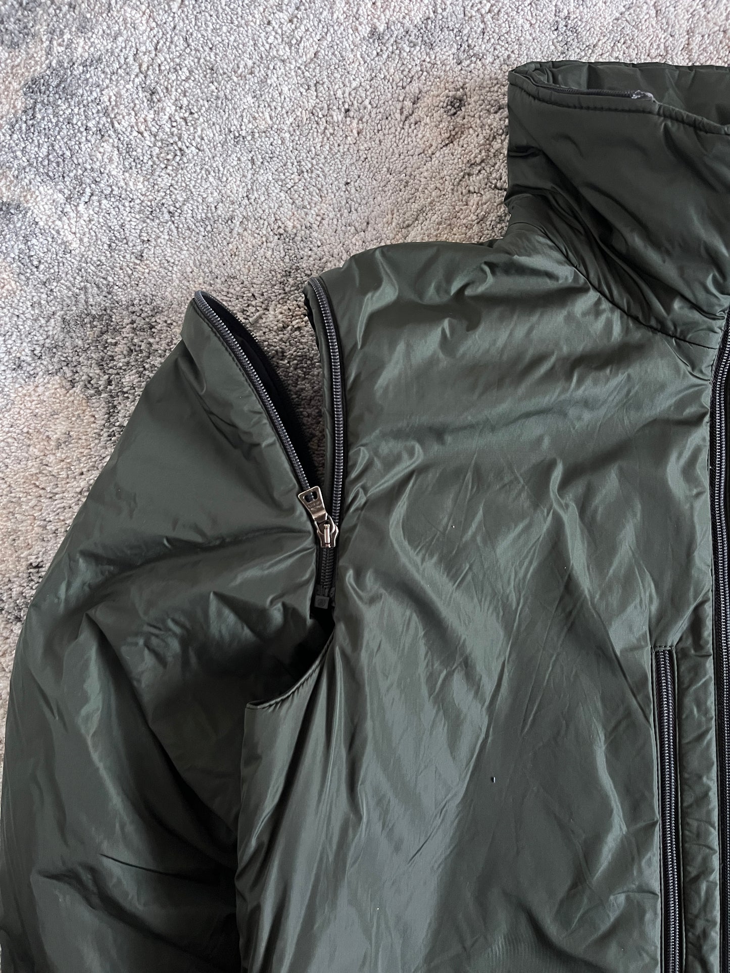 Prada FW2000 nylon padded convertible jacket