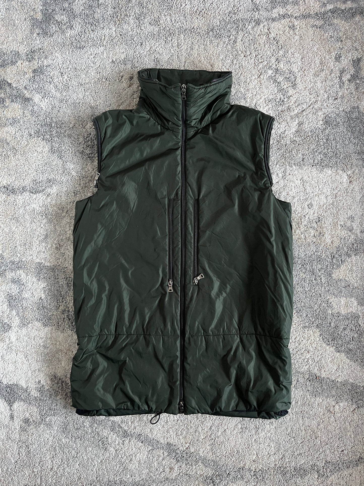 Prada FW2000 nylon padded convertible jacket