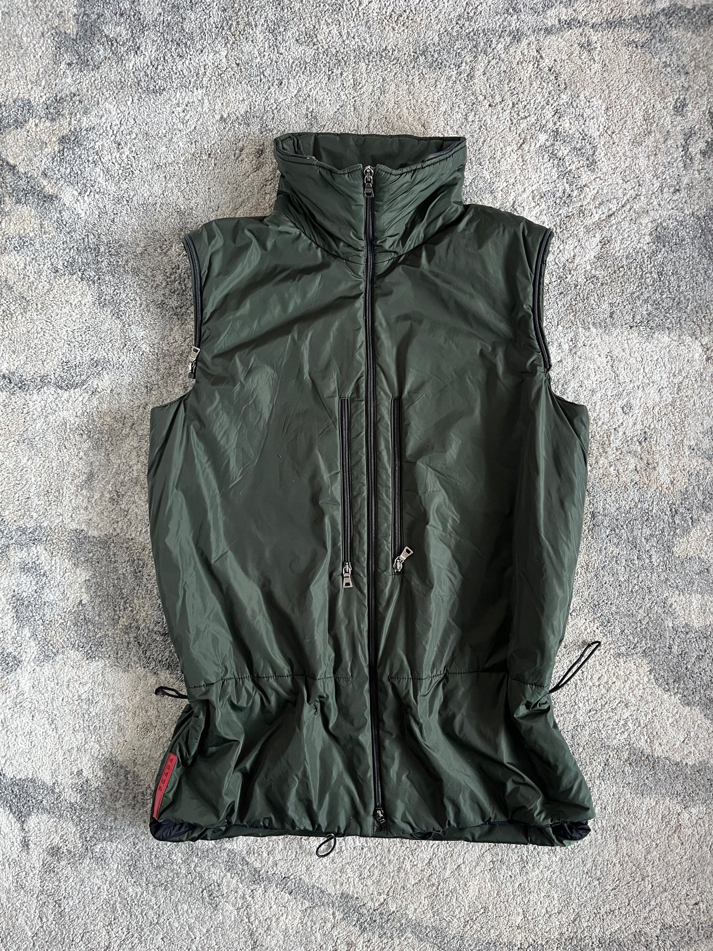 Prada FW2000 nylon padded convertible jacket