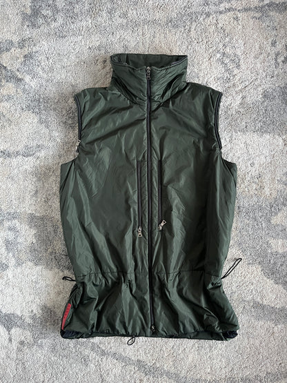 Prada FW2000 nylon padded convertible jacket