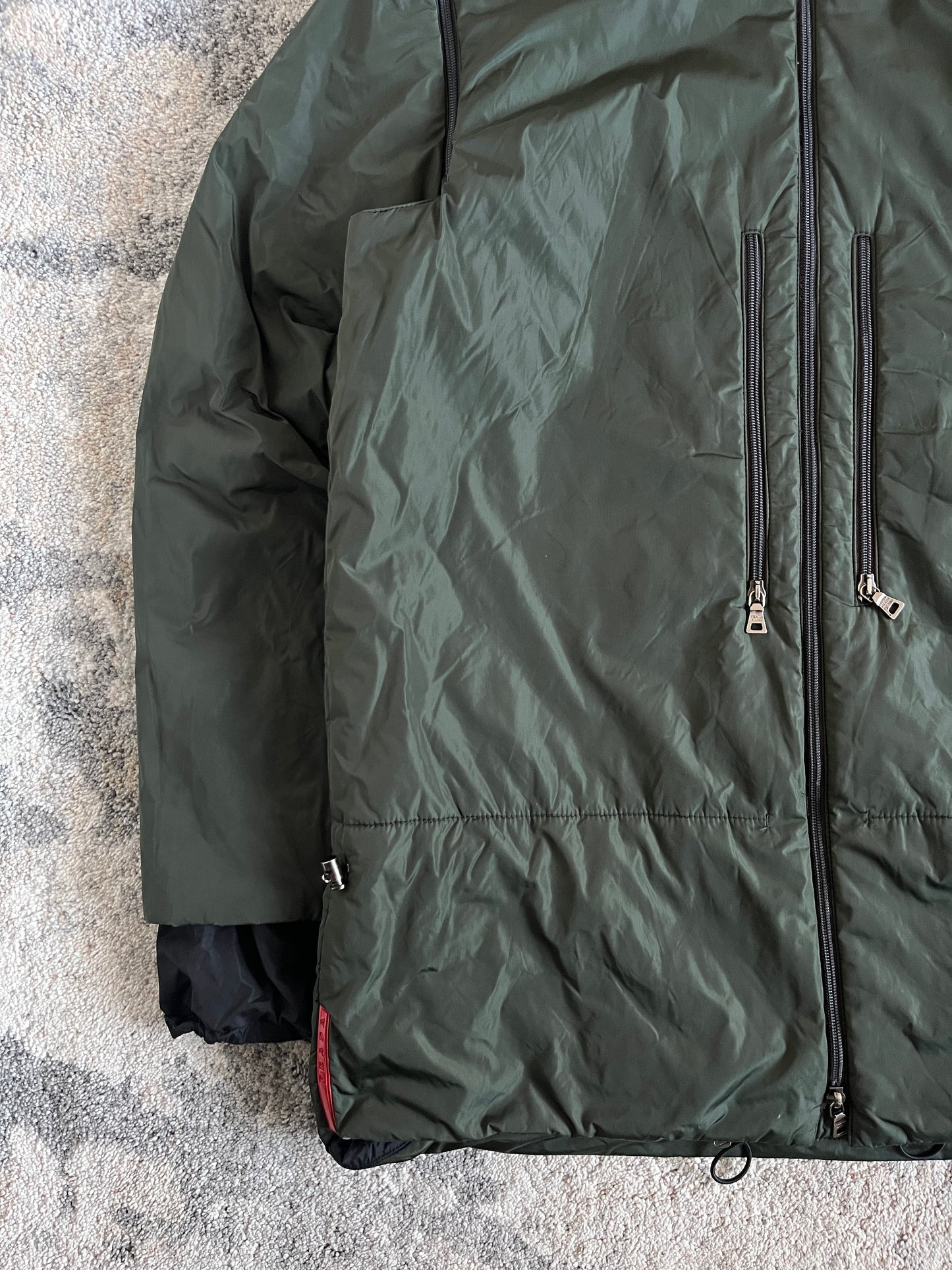 Prada FW2000 nylon padded convertible jacket