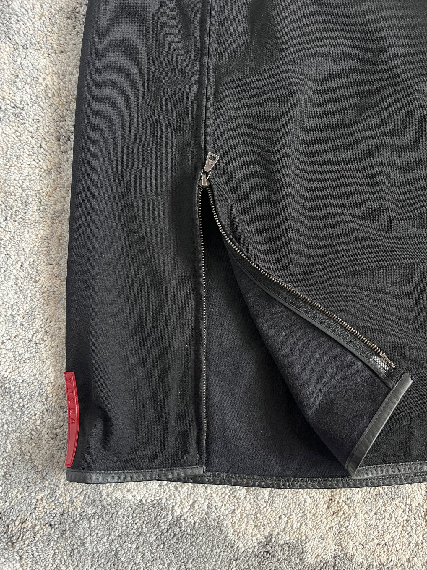 Prada 2000's cotton zip skirt