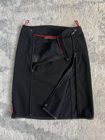 Prada 2000's cotton zip skirt