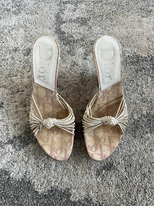 Dior 2000's cotton monogram heels