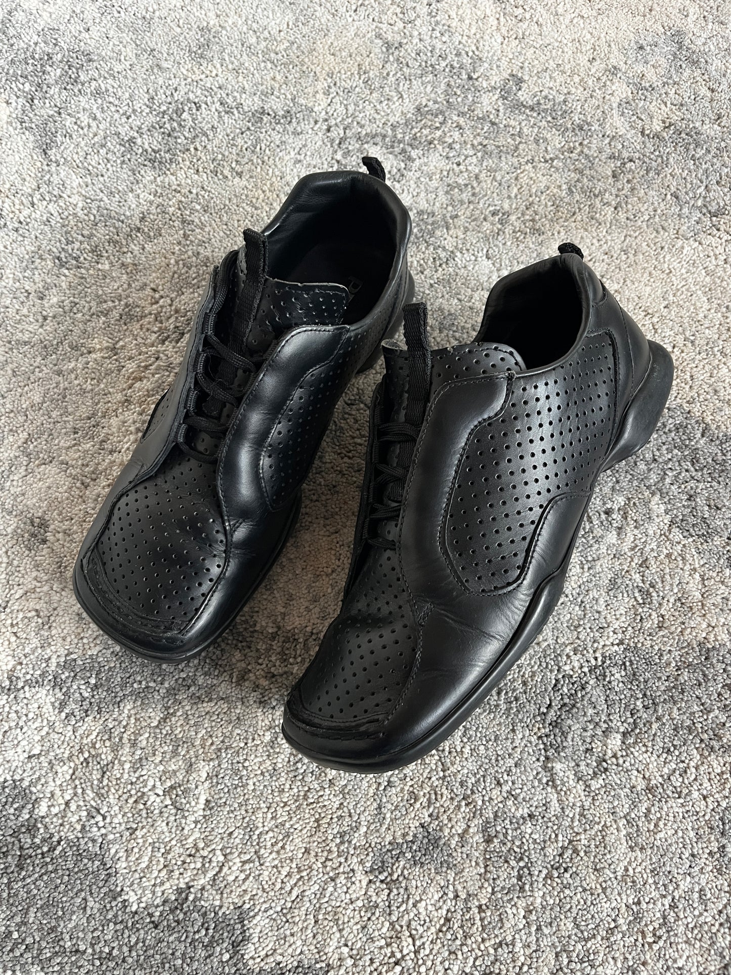 Prada SS2000 leather perfored trainers