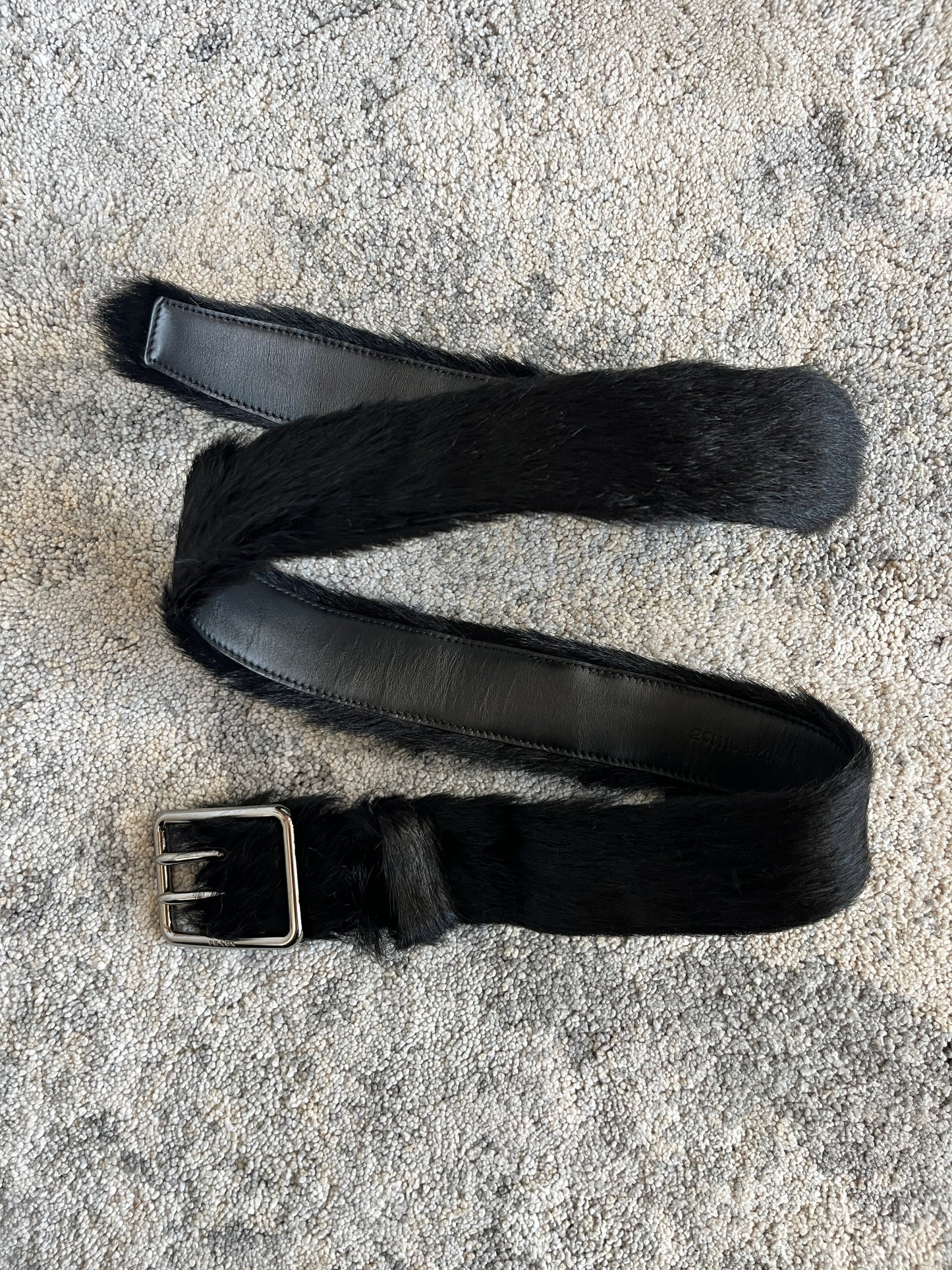 Prada FW2017 fur belt