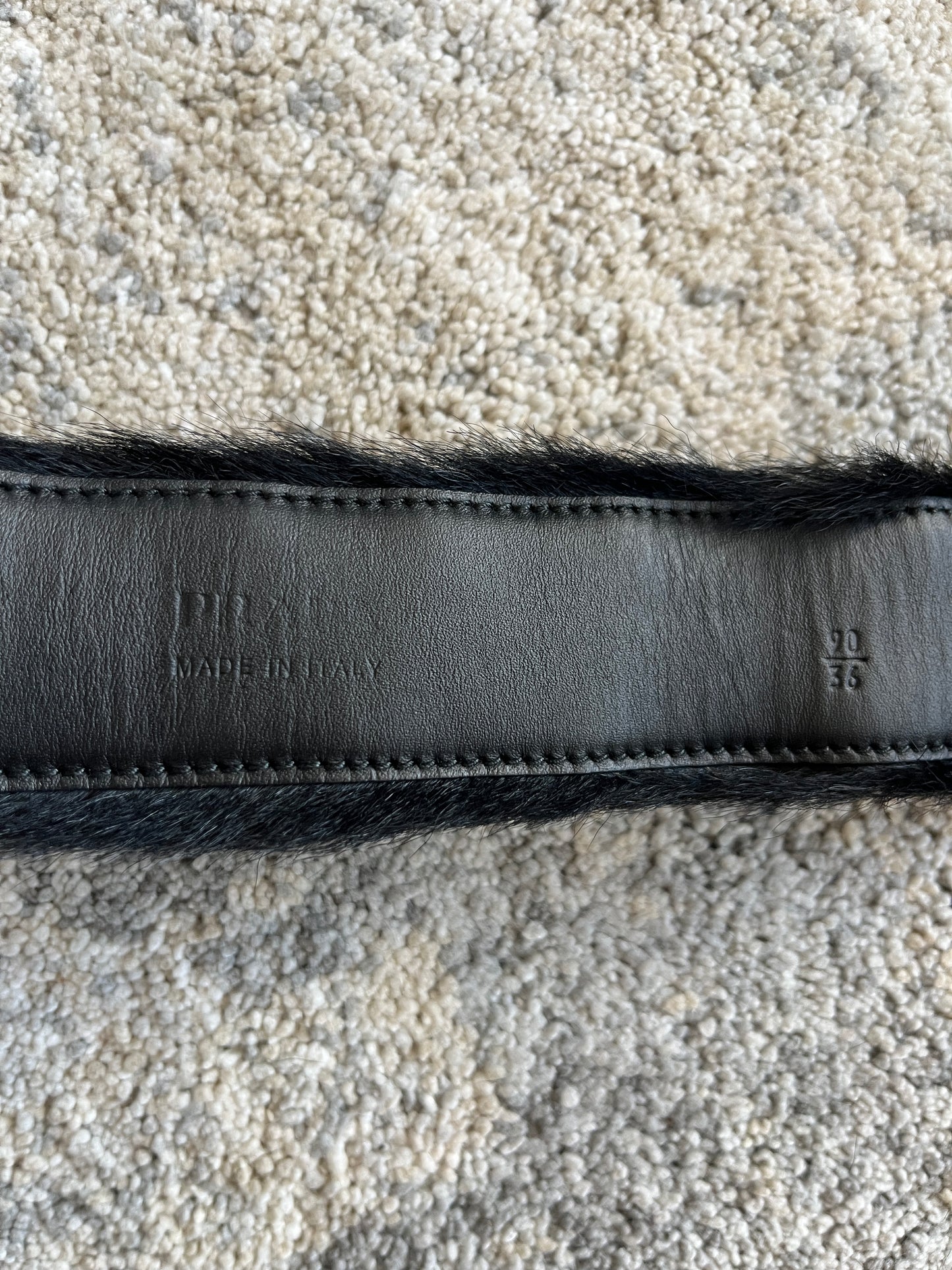 Prada FW2017 fur belt