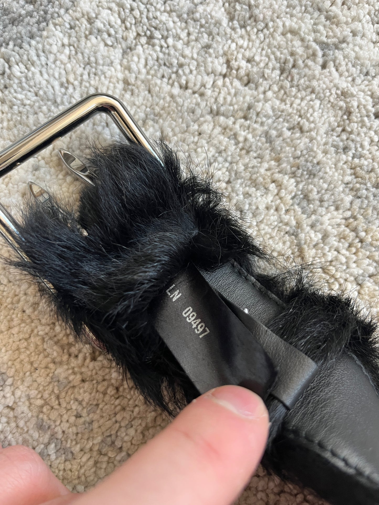 Prada FW2017 fur belt