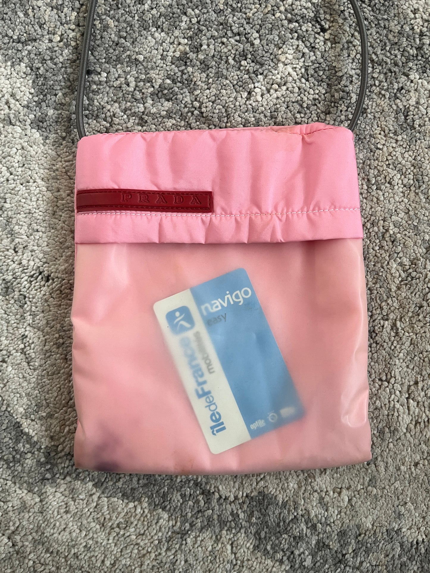 Prada SS1999 nylon & latex pouch bag