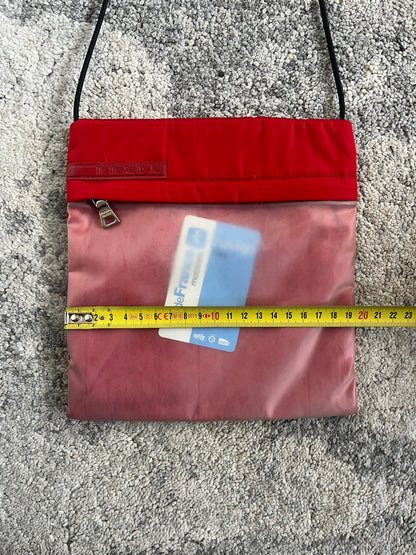 Prada SS1999 nylon & latex pouch bag