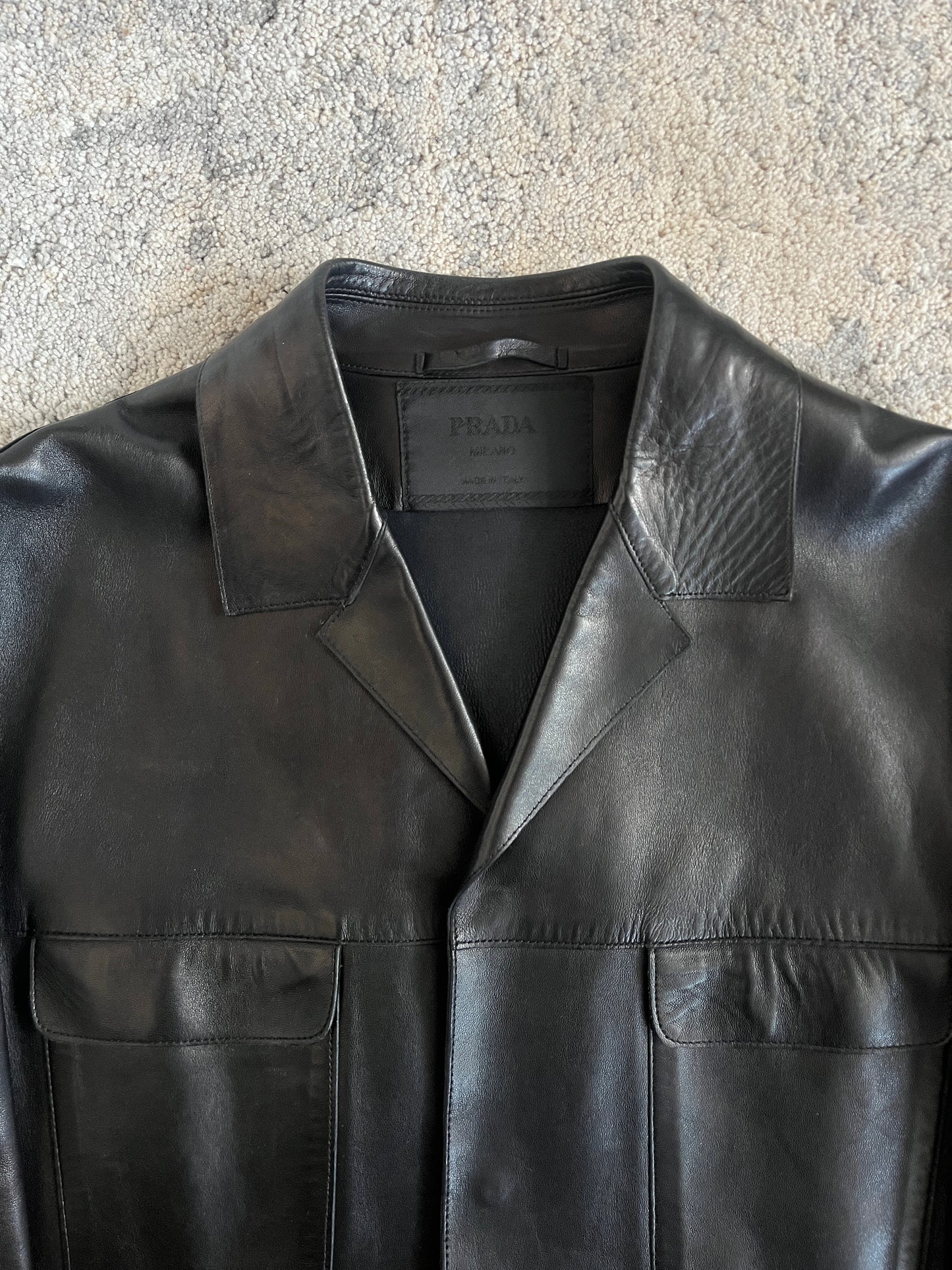 Prada SS1999 leather blazer jacket