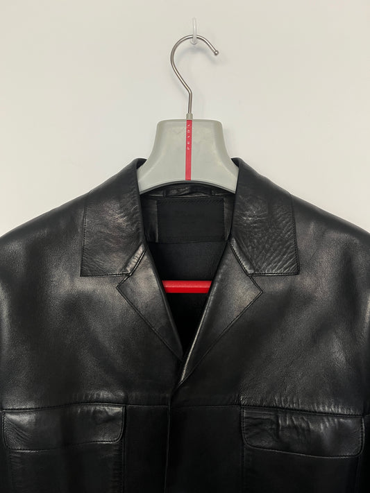 Prada SS1999 leather blazer jacket