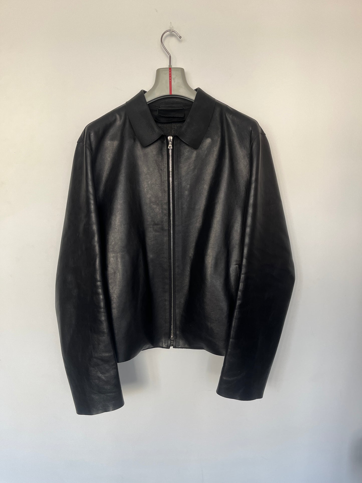 Prada SS1999 lazer cut leather jacket