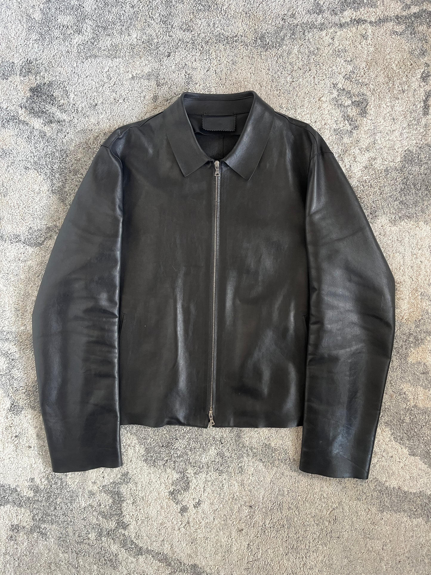 Prada SS1999 lazer cut leather jacket