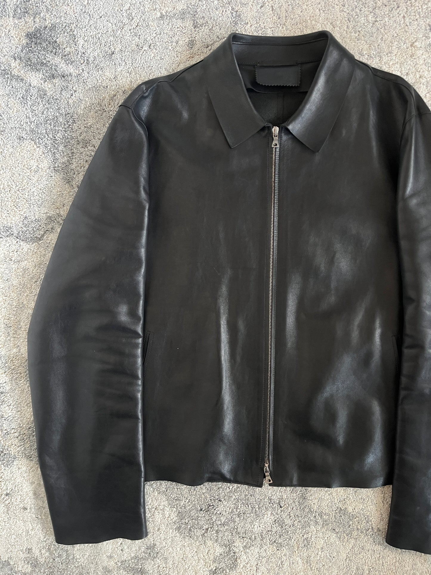 Prada SS1999 lazer cut leather jacket