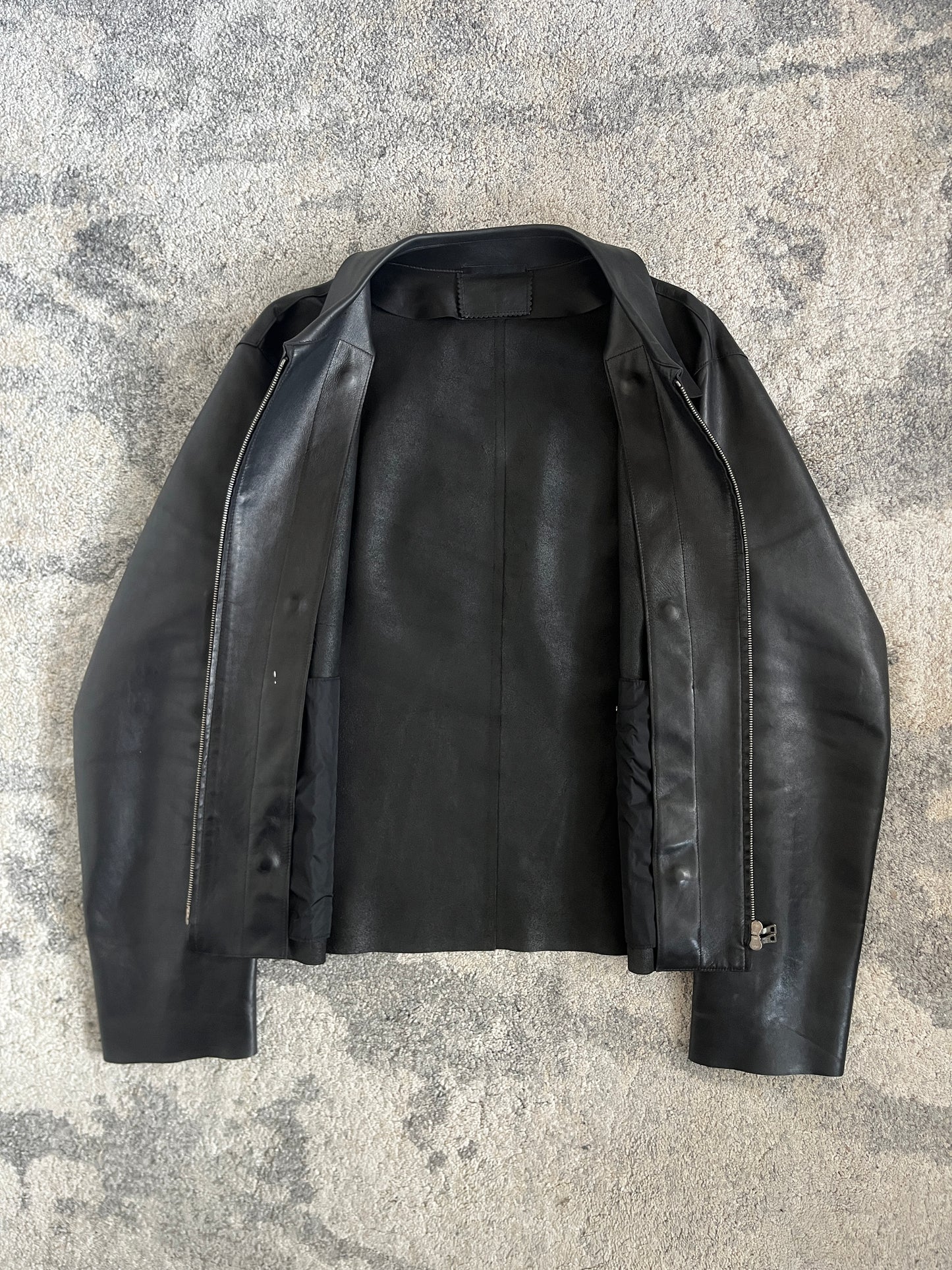 Prada SS1999 lazer cut leather jacket