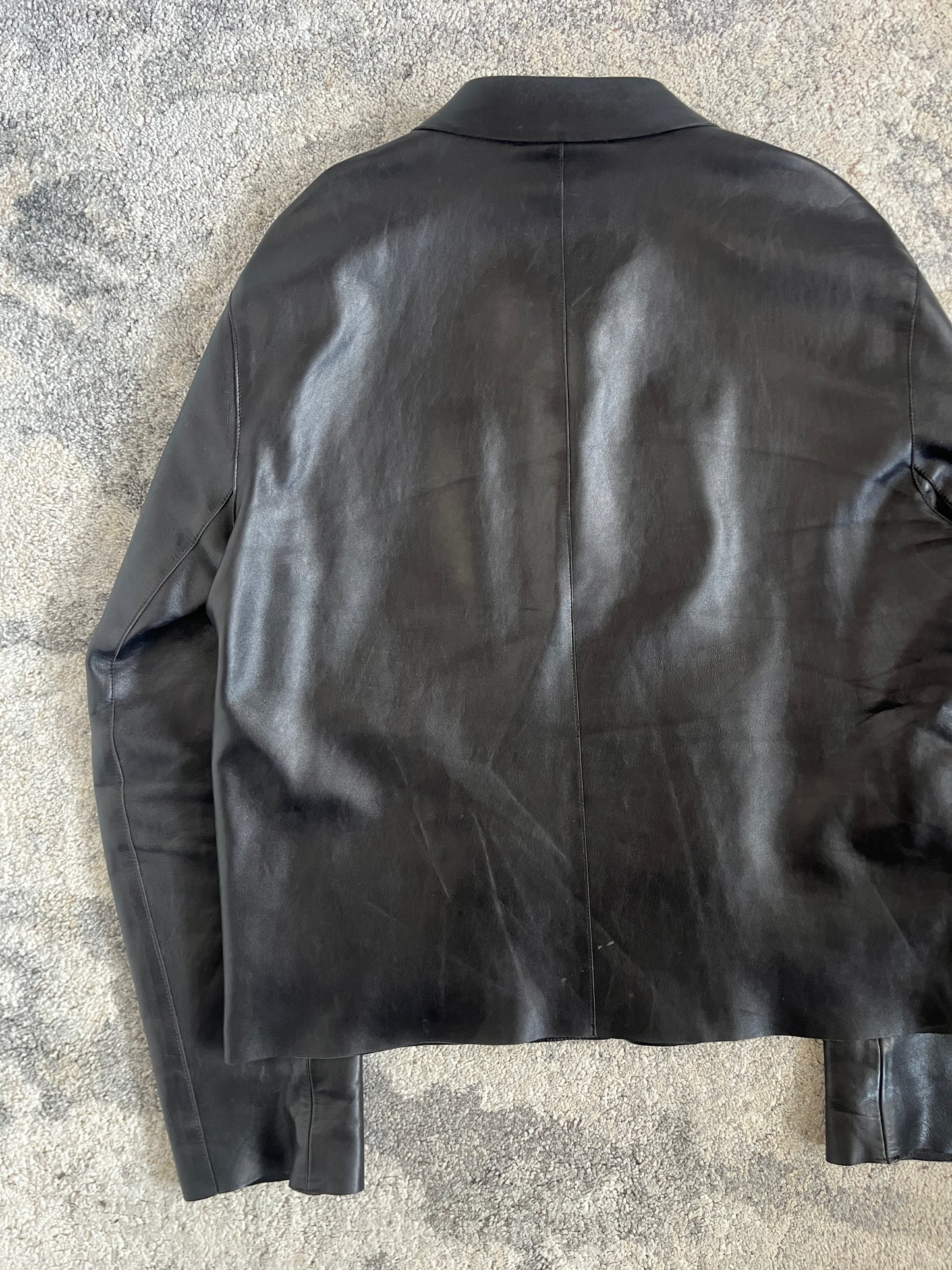 Prada SS1999 lazer cut leather jacket