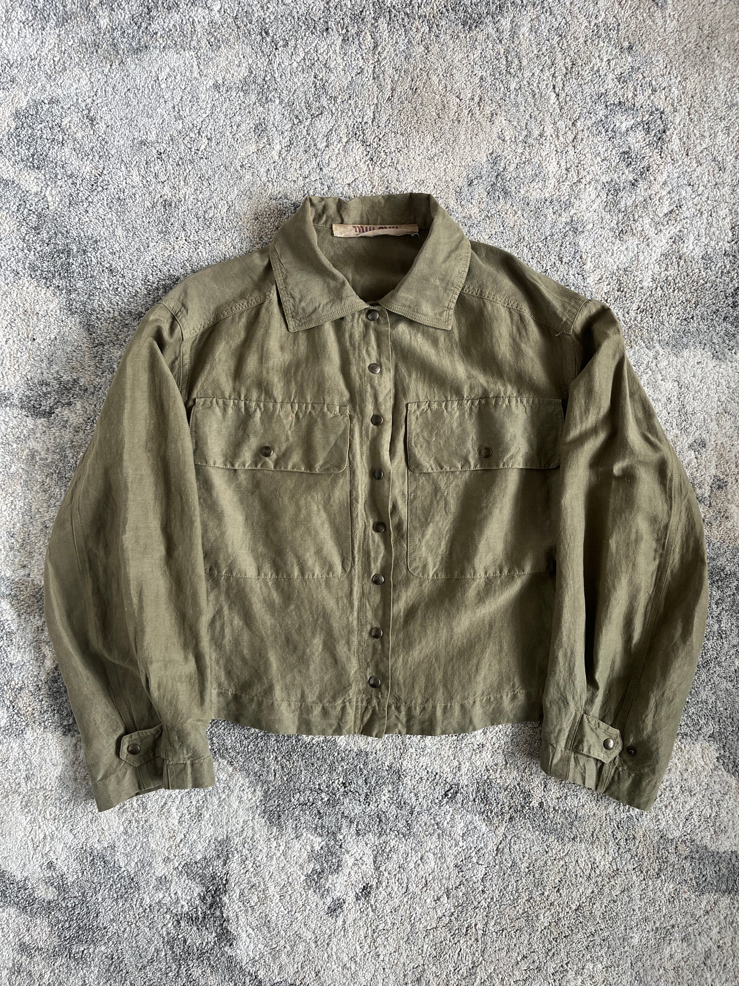 Miu Miu SS1994 silk & linen trucker jacket