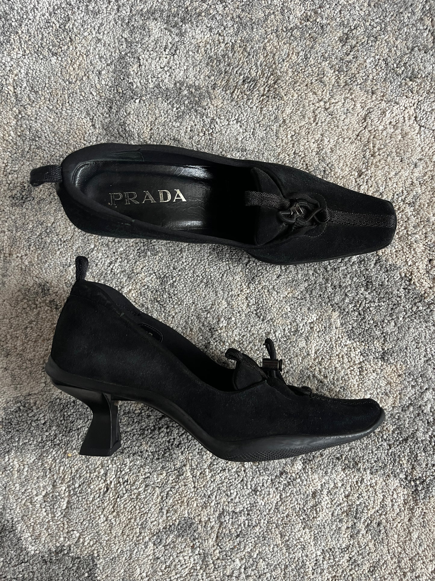 Prada FW1999 suede heels