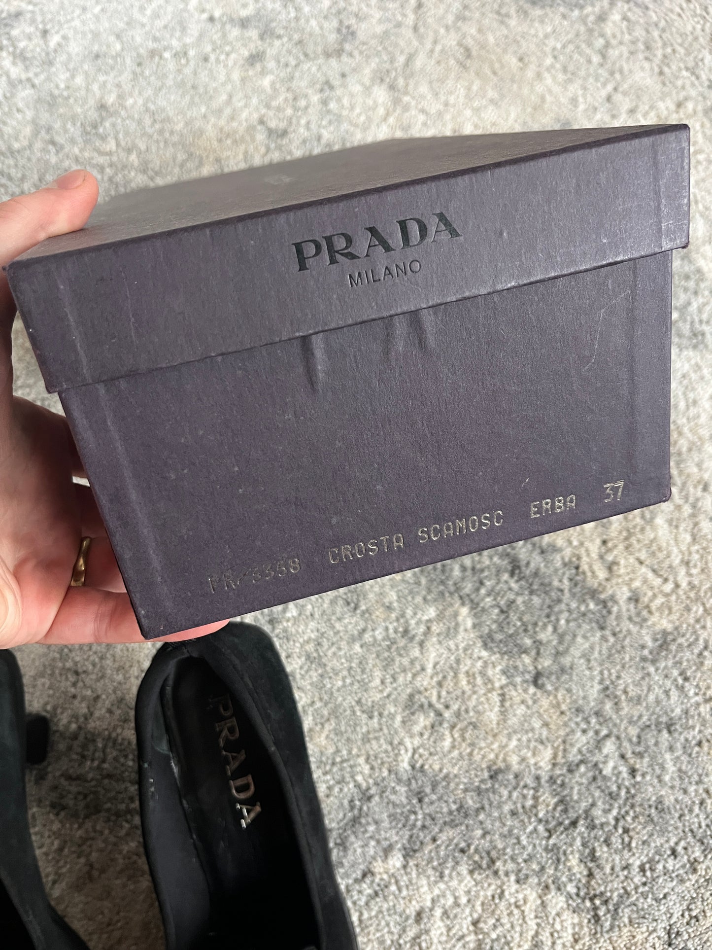 Prada FW1999 suede heels
