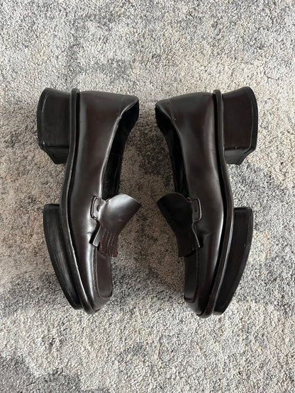 Prada SS1999 leather platform loafers