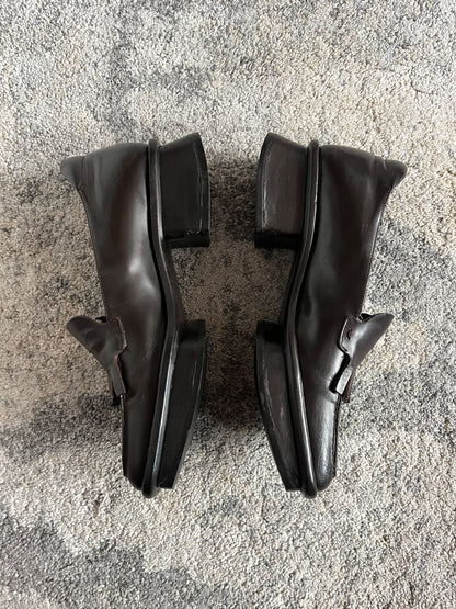 Prada SS1999 leather platform loafers