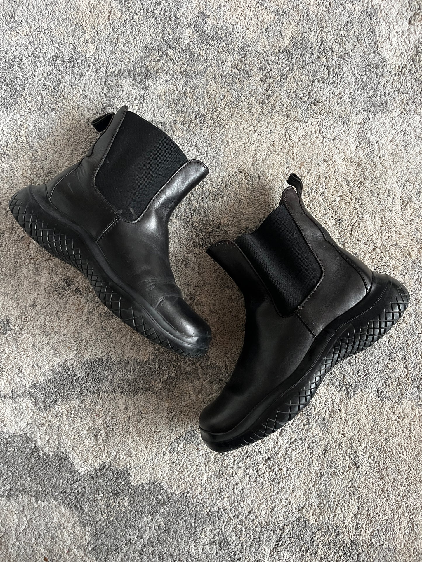 Prada FW1999 leather chelsea boots