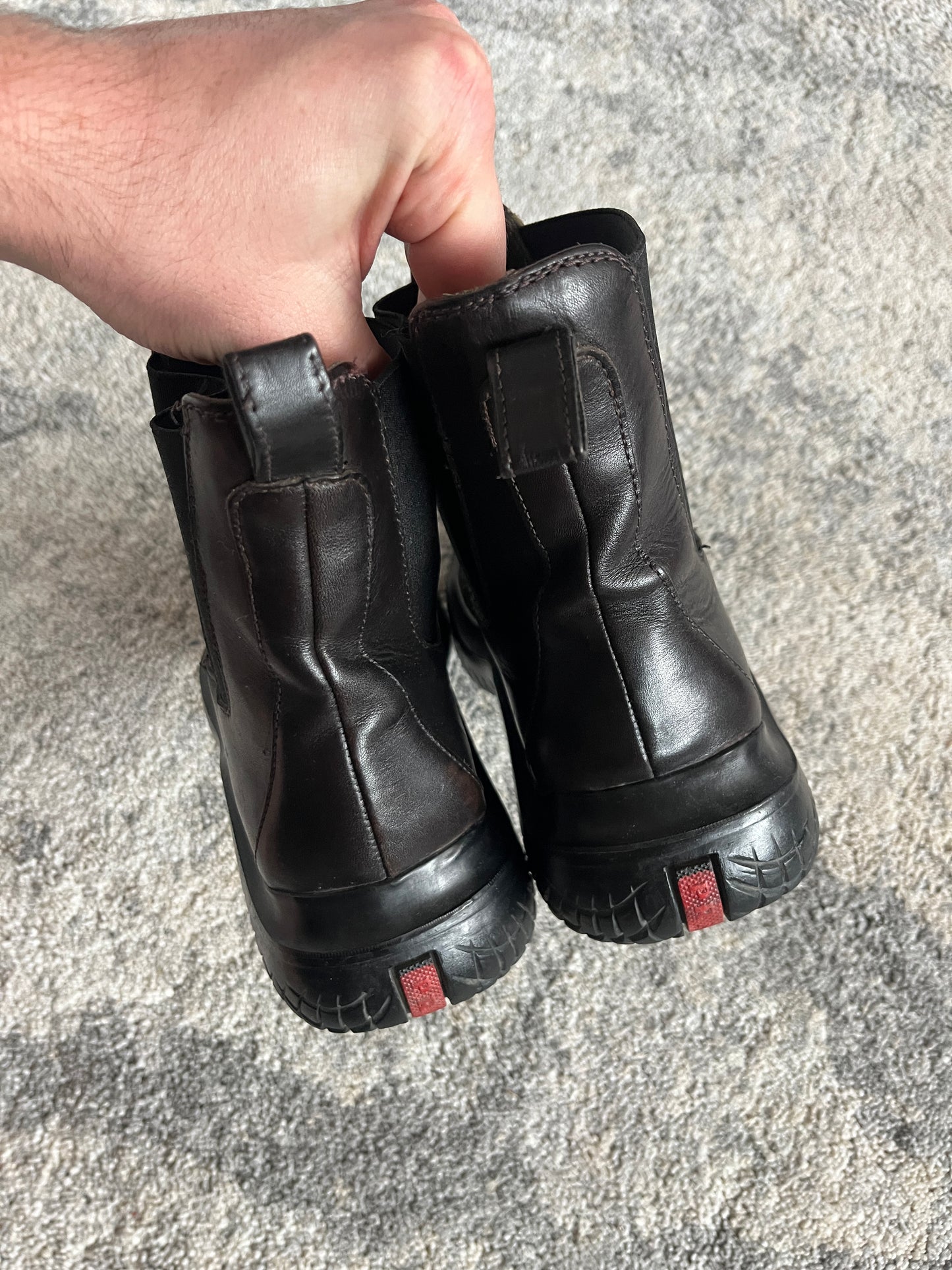 Prada FW1999 leather chelsea boots