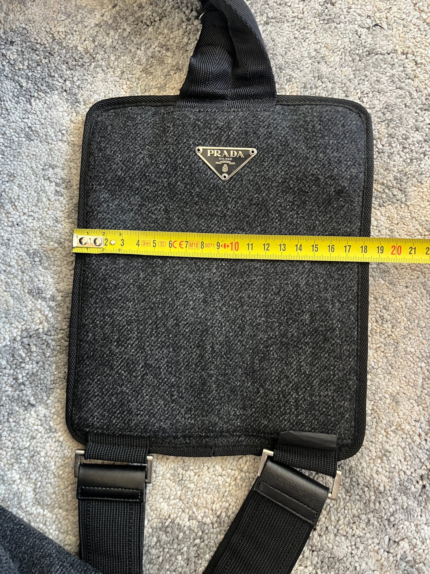 Prada FW1999 wool crossbody bag
