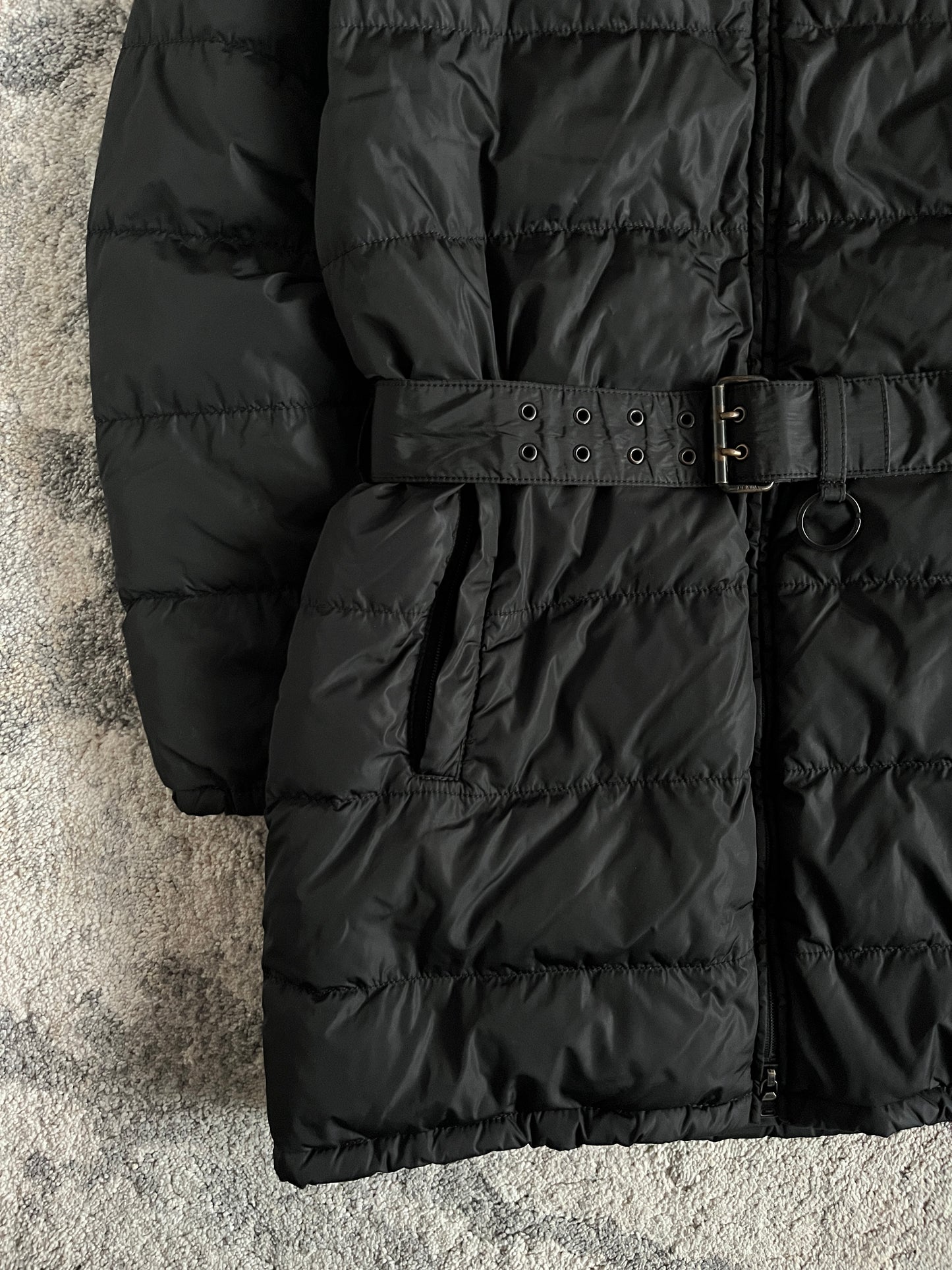 Prada 2000's nylon puffer long jacket